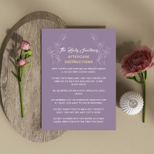 Carte De Visite Instructions de suivi Logo femmes Corps pourpre