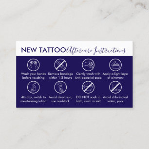 Carte De Visite Instructions de tatouage Art Marine