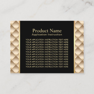 Carte De Visite Instructions modernes d'application d'or de
