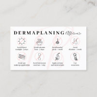 Instructions postales de dermaplanage rose