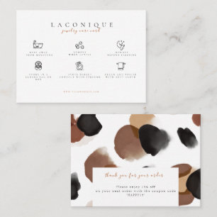 Carte De Visite  Instructions pour la bijouterie   Leopard  