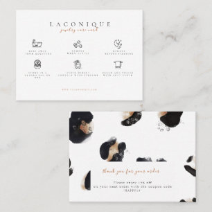 Carte De Visite  Instructions pour la bijouterie   Leopard 