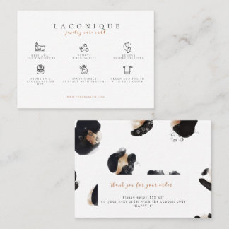 Carte De Visite  Instructions pour la bijouterie | Leopard 