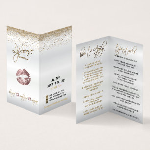 Carte De Visite Instructions pour le Rose et la lèvre dorée Dust