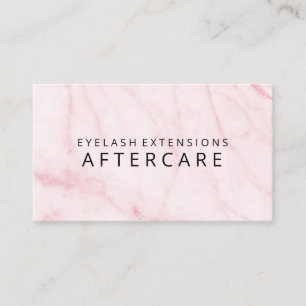 Carte De Visite Instructions pour les soins postcure Eyelash Exten