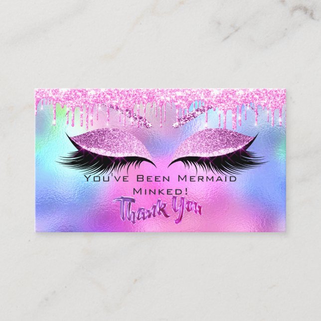 Carte De Visite Instructions pour les soins postérieurs Eyelash Pi (Devant)