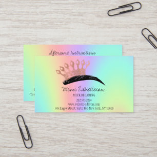 Carte De Visite Instructions pour les soins postérieurs Holograph