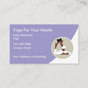 Carte De Visite Instructrice de yoga afro-américaine