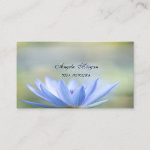 Carte De Visite Instructrice de yoga au Lotus Bleu Élégant