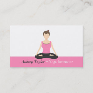 Carte De Visite Instructrice de yoga de bien-être féminine élégant