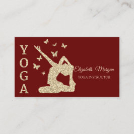Carte De Visite Instructrice de yoga, Femmes de Parties scintillan