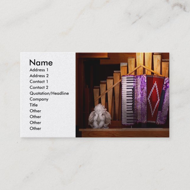 Carte De Visite Instrument - Accordian - l'organe accordian (Devant)
