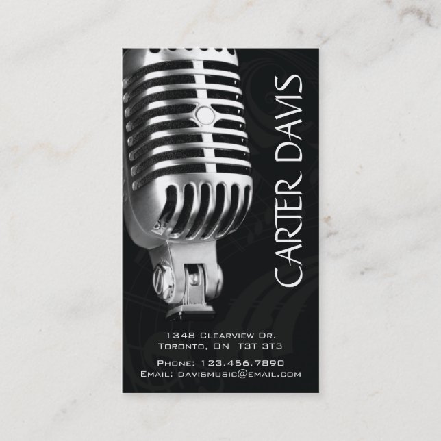 Carte De Visite Instrument de musique - MIC (Devant)