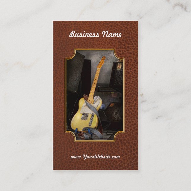 Carte De Visite Instrument - guitare - jouant dans une bande (Devant)
