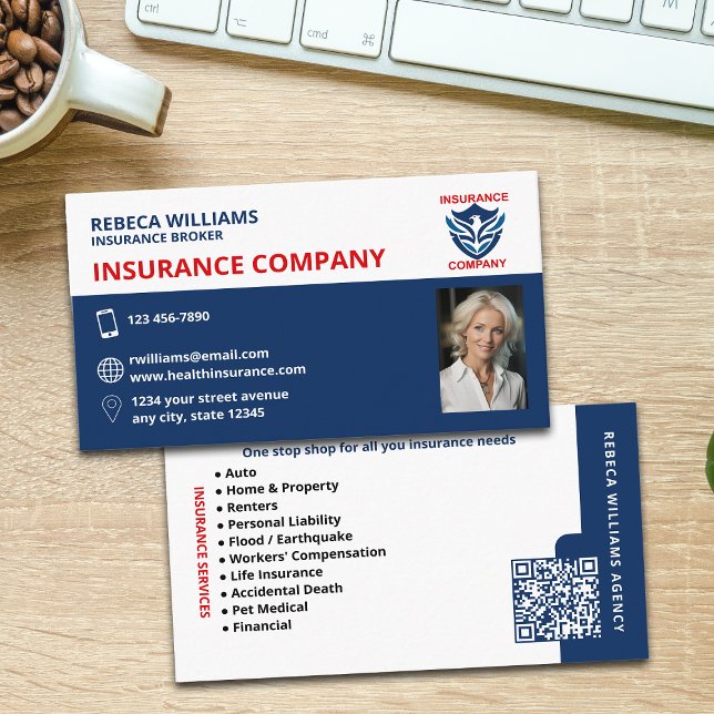 Carte De Visite Insurance Agent / Company (Créateur téléchargé)