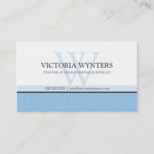 CARTE DE VISITE intelligent moderne monogramme ble