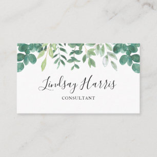 Carte De Visite Intérieur concepteur Aquarelle Eucalyptus Business