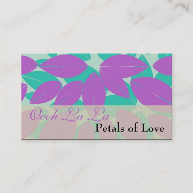 Carte de visite intérieur de feuillage floral pour (Devant)