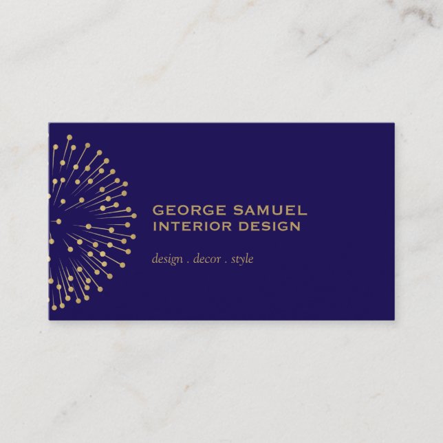 Carte De Visite Interior Designer Vintage Modernist Logo  (Devant)