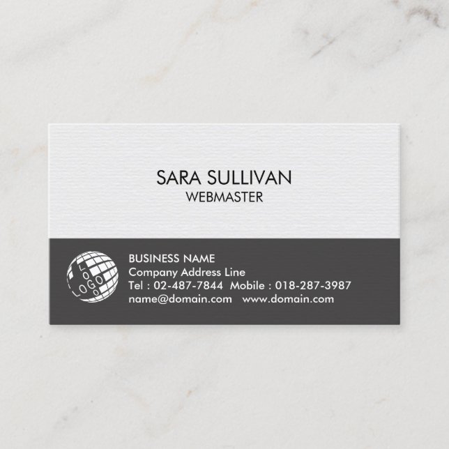 Carte de visite Internet pour webmaster (Devant)