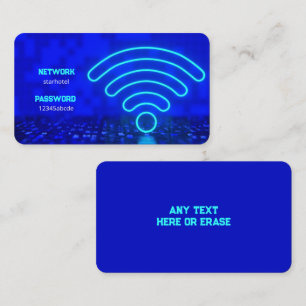 Carte De Visite Internet Wifi et Mot de passe Invité