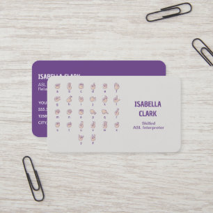 Carte De Visite Interprète ASL