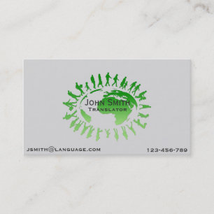 Carte De Visite Interprète indépendant de langue de traducteur