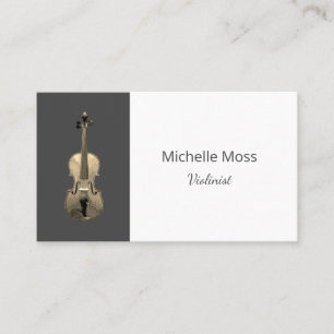 Carte De Visite Interprète professionnel violon de musique classiq