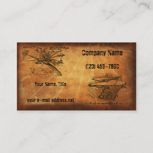 Carte De Visite Inventions de DaVinci,