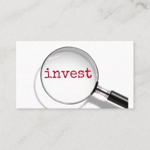Carte De Visite Investir Du Texte Sous Le Verre De Raifort