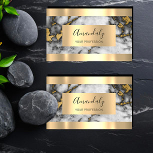 Carte De Visite Investissement financier professionnel Marble Gold