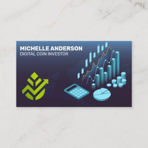 Carte De Visite Investisseur Ai Fintech Graphique boursier