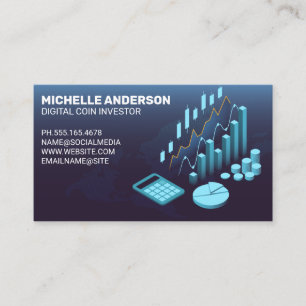 Carte De Visite Investisseur   Finance   Graphique stock