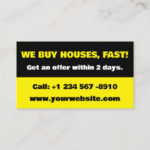 Carte de visite investisseur immobilier - Nous ach