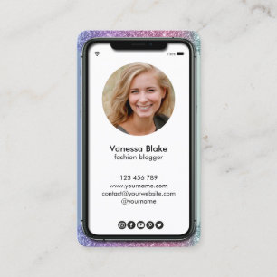 Carte De Visite iPhone cellulaire téléphone instagram blogueur