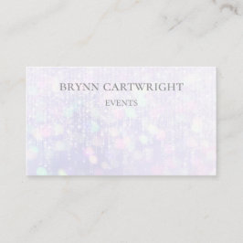 Carte De Visite Iridescente Bokeh Éclairage blanc