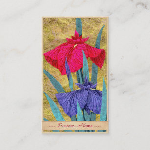 Carte De Visite Irise les fleurs abstraites d'oriental peignant