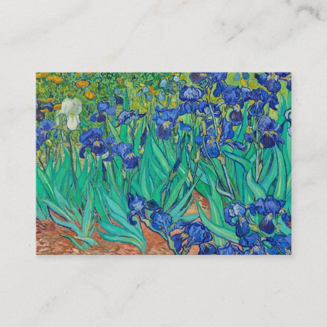 Carte De Visite Irises, 1889 par Vincent van Gogh (Devant)
