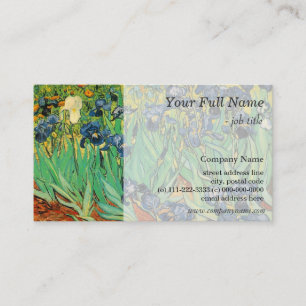 Carte De Visite Irises de Vincent van Gogh. fine art vintage