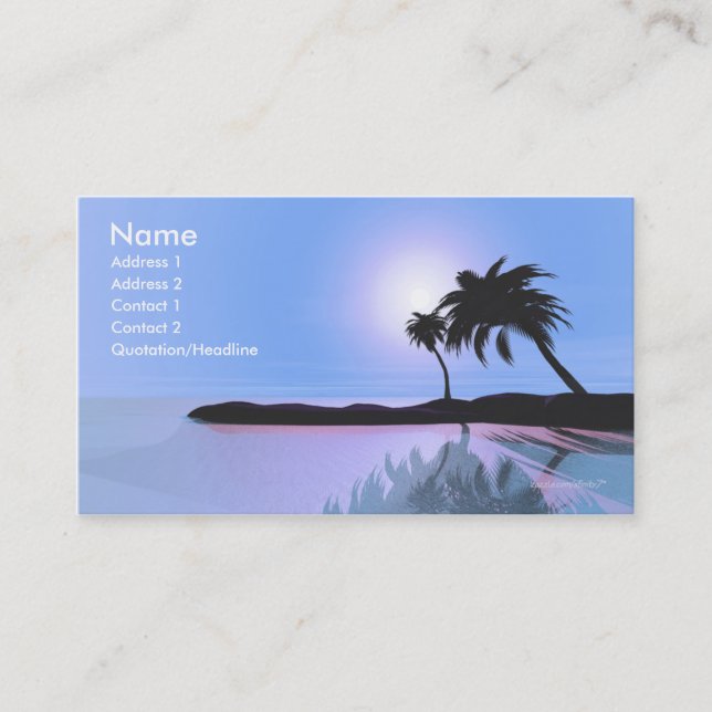 Carte De Visite Island Blue (Devant)