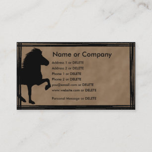 Carte De Visite Islande Horse Silhouette Profil personnel