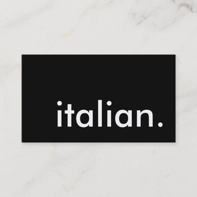 Carte De Visite italien. (Devant)