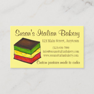 Carte De Visite Italien Rainbow Sept Couches Boulangerie pâtisseri