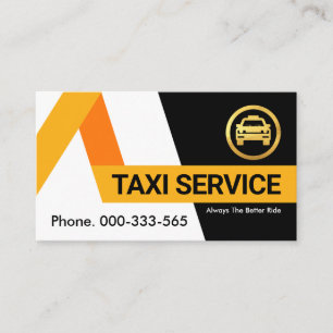 Carte De Visite Itinéraires de taxis jaunes créatifs
