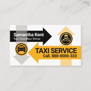 Carte De Visite Itinéraires de transport de la flèche de taxi
