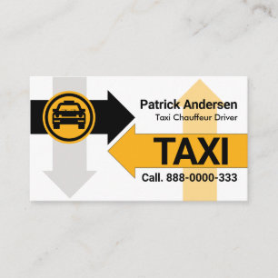 Carte De Visite Itinéraires fléchés de taxis