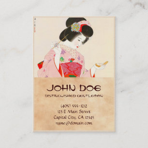 Carte De Visite Ito Shinsui composent la dame japonaise de geisha