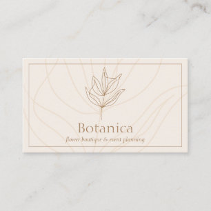 Carte De Visite Ivoirienne minimaliste Fleur de feuilles