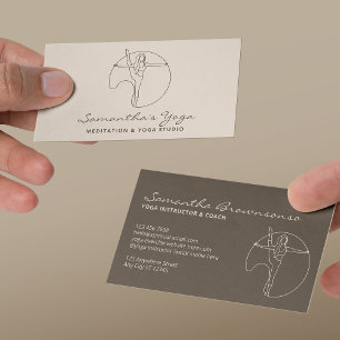 Carte De Visite Ivory Gym Yoga Pilates Méditation Instructeur