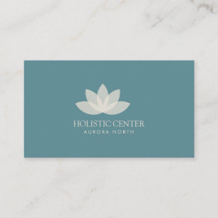 Carte De Visite Ivory Lotus Flower Nom personnalisé Yoga